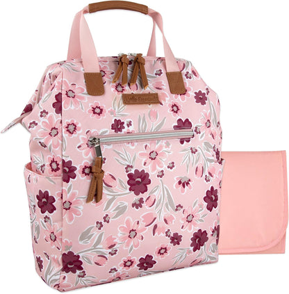 Baby Essentials Super Cooler Main Frame Diaper Backpack with Changing Pad, Stroller Straps, Insulated Bottle Compartment