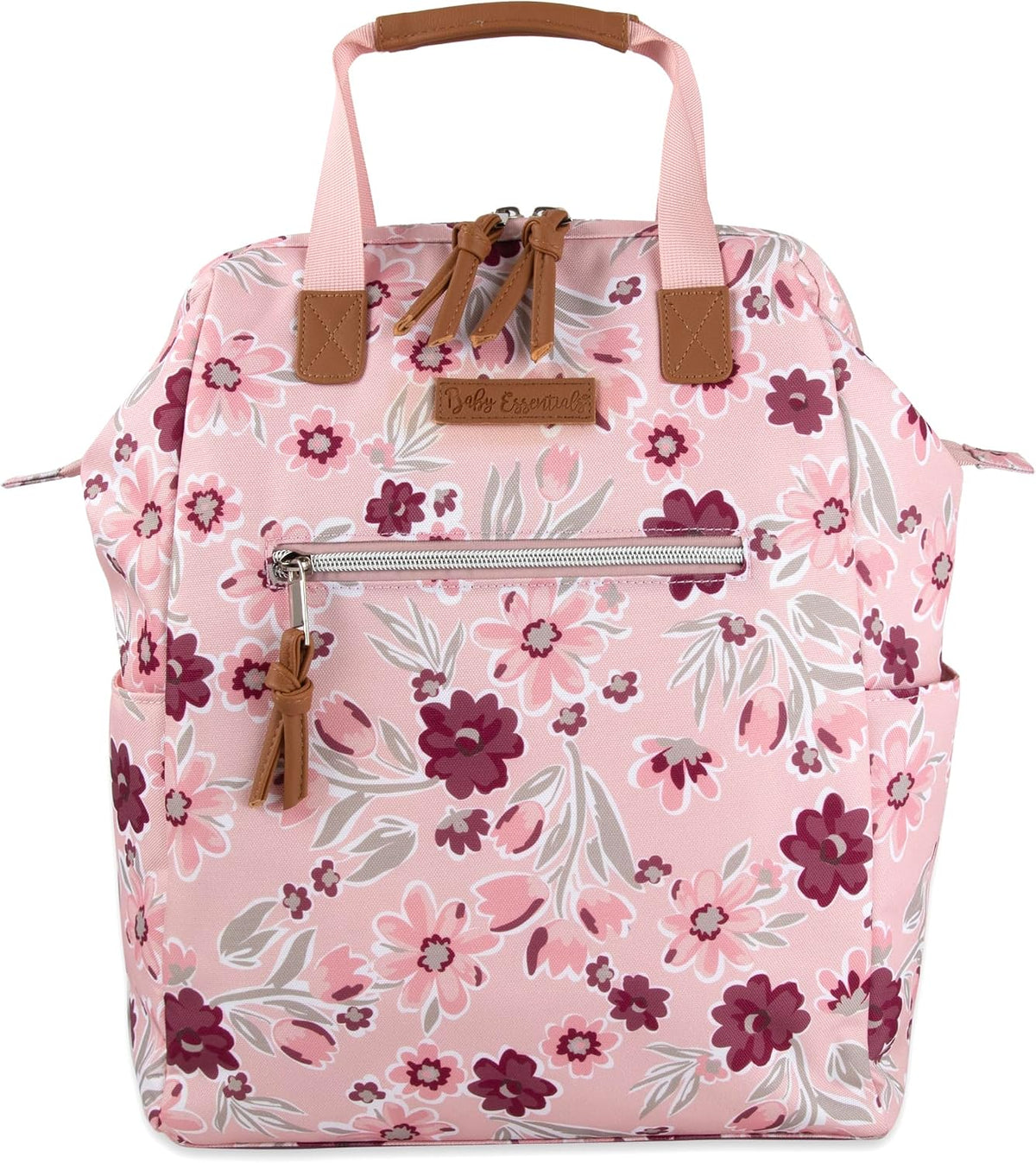 Baby Essentials Super Cooler Main Frame Diaper Backpack with Changing Pad, Stroller Straps, Insulated Bottle Compartment