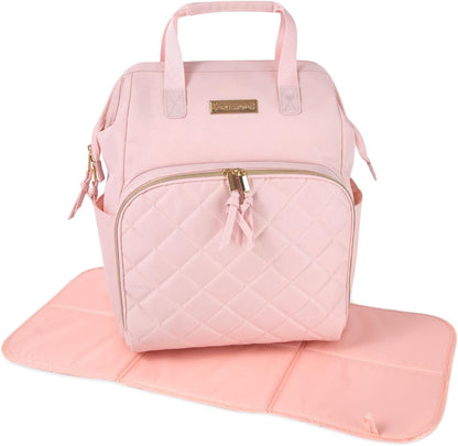 Baby Essentials Super Cooler Main Frame Diaper Backpack with Changing Pad, Stroller Straps, Insulated Bottle Compartment