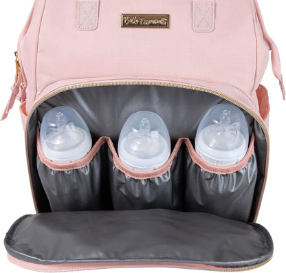 Baby Essentials Super Cooler Main Frame Diaper Backpack with Changing Pad, Stroller Straps, Insulated Bottle Compartment