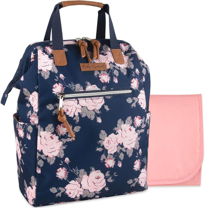 Baby Essentials Super Cooler Main Frame Diaper Backpack with Changing Pad, Stroller Straps, Insulated Bottle Compartment