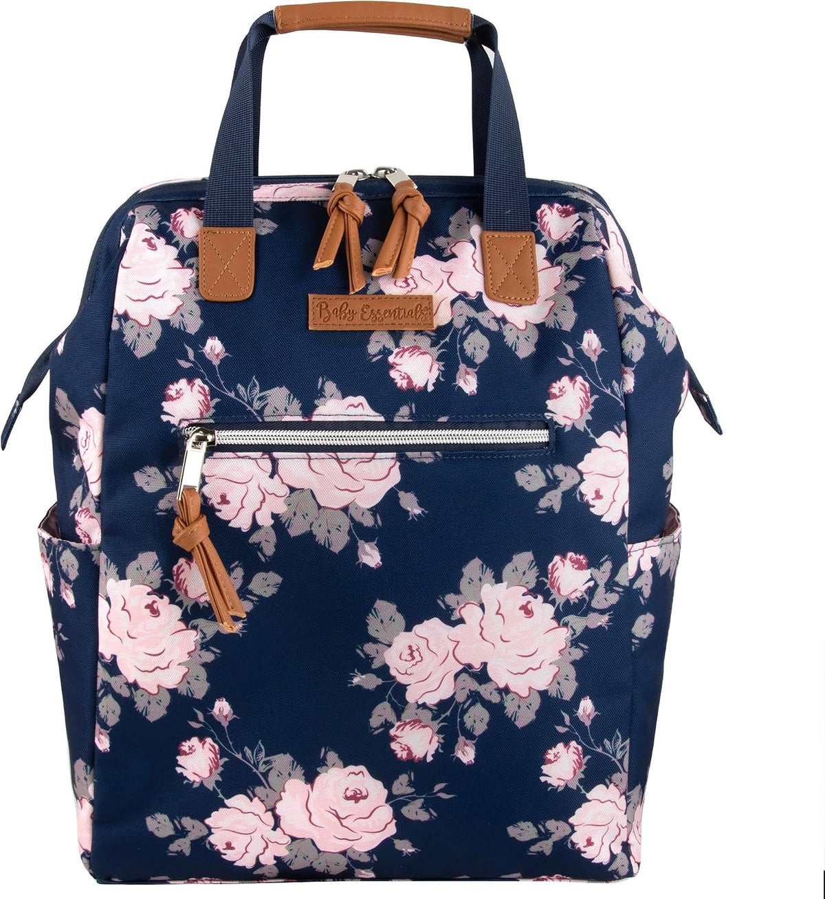 Baby Essentials Super Cooler Main Frame Diaper Backpack with Changing Pad, Stroller Straps, Insulated Bottle Compartment