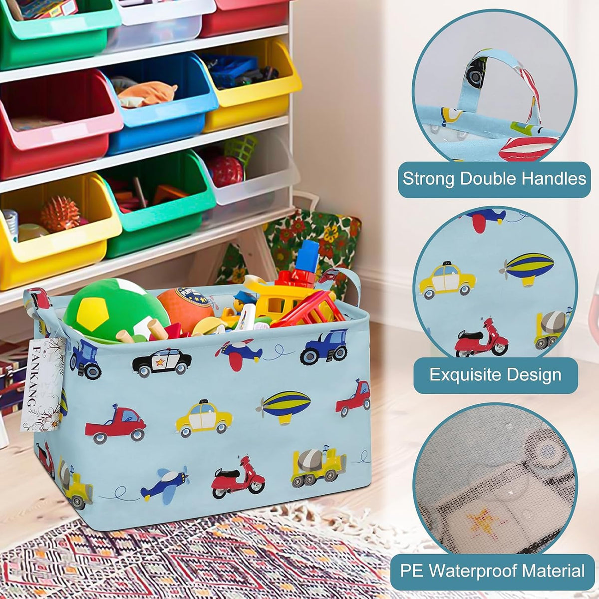 Rectangular Excavator Storage Bin Nursery Hamper