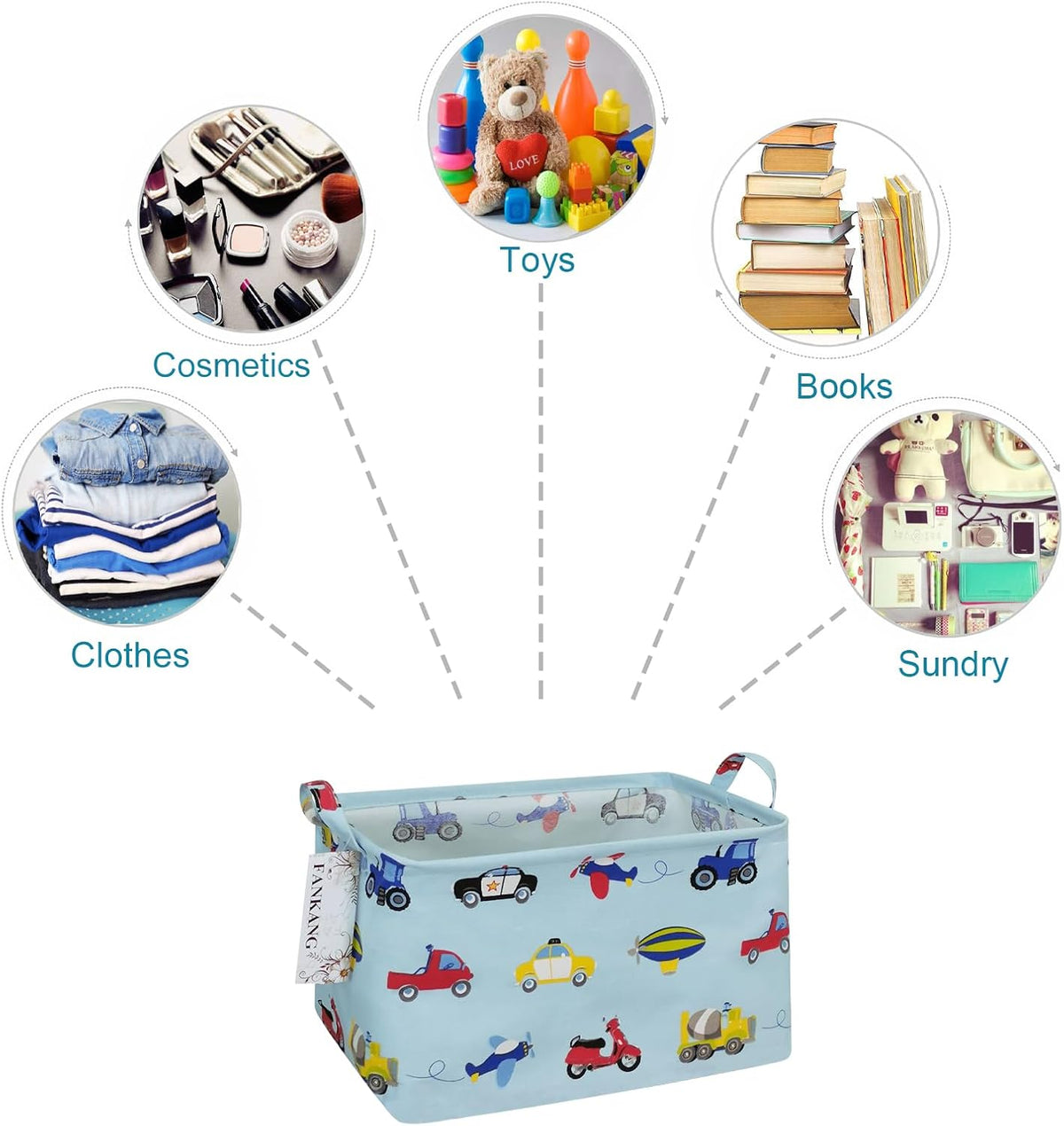 Rectangular Excavator Storage Bin Nursery Hamper