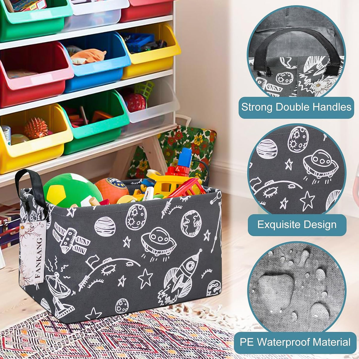 Rectangular Excavator Storage Bin Nursery Hamper