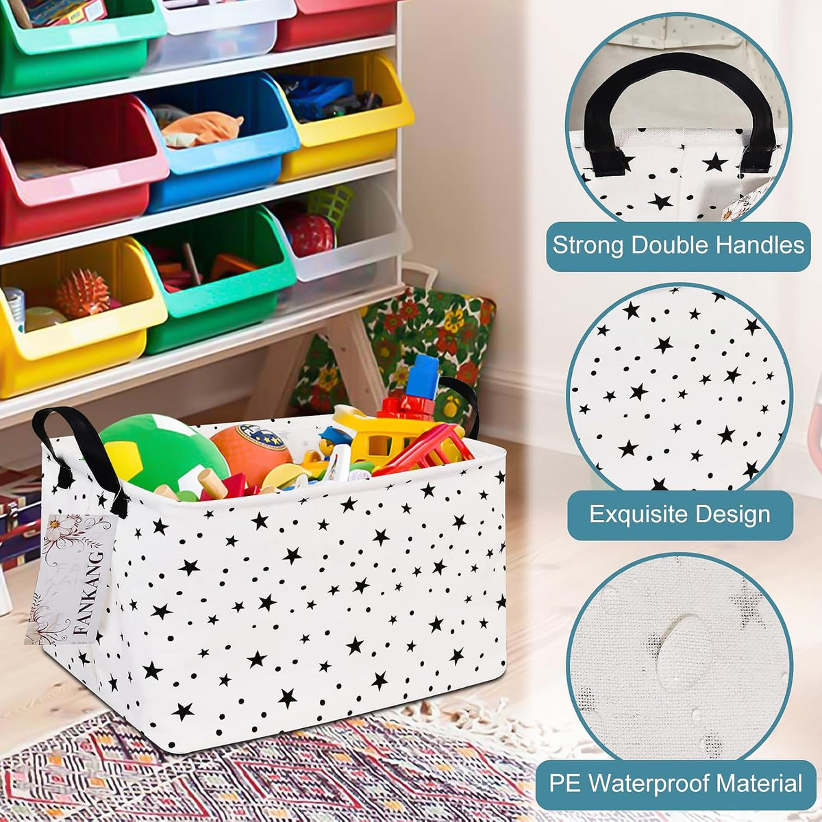 Rectangular Excavator Storage Bin Nursery Hamper
