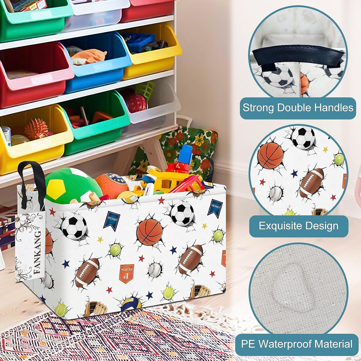 Rectangular Excavator Storage Bin Nursery Hamper