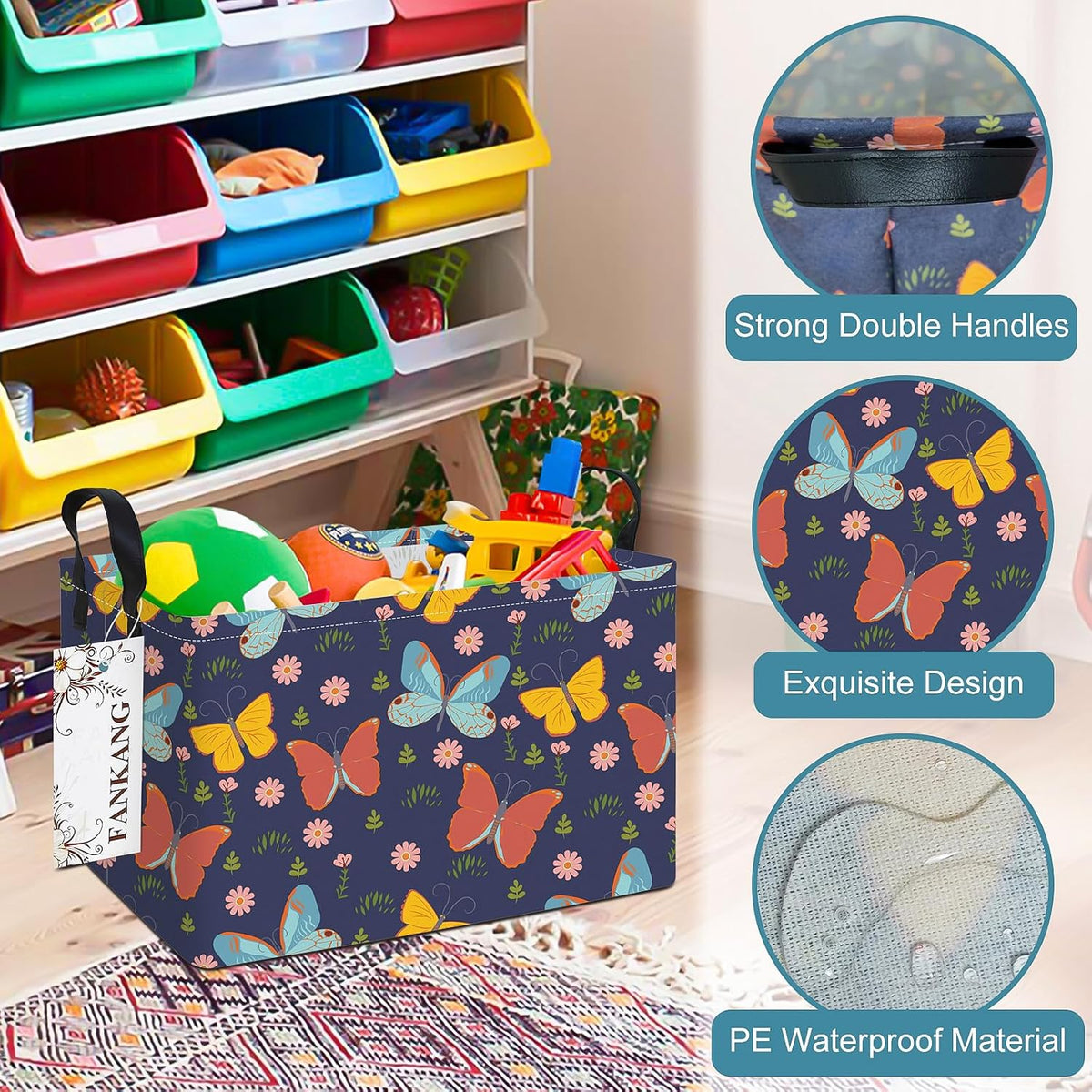 Rectangular Excavator Storage Bin Nursery Hamper