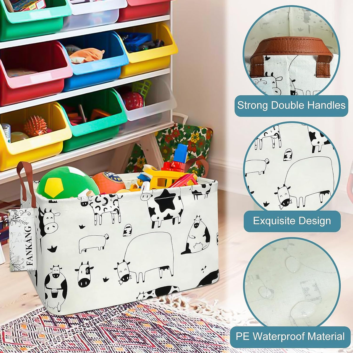 Rectangular Excavator Storage Bin Nursery Hamper