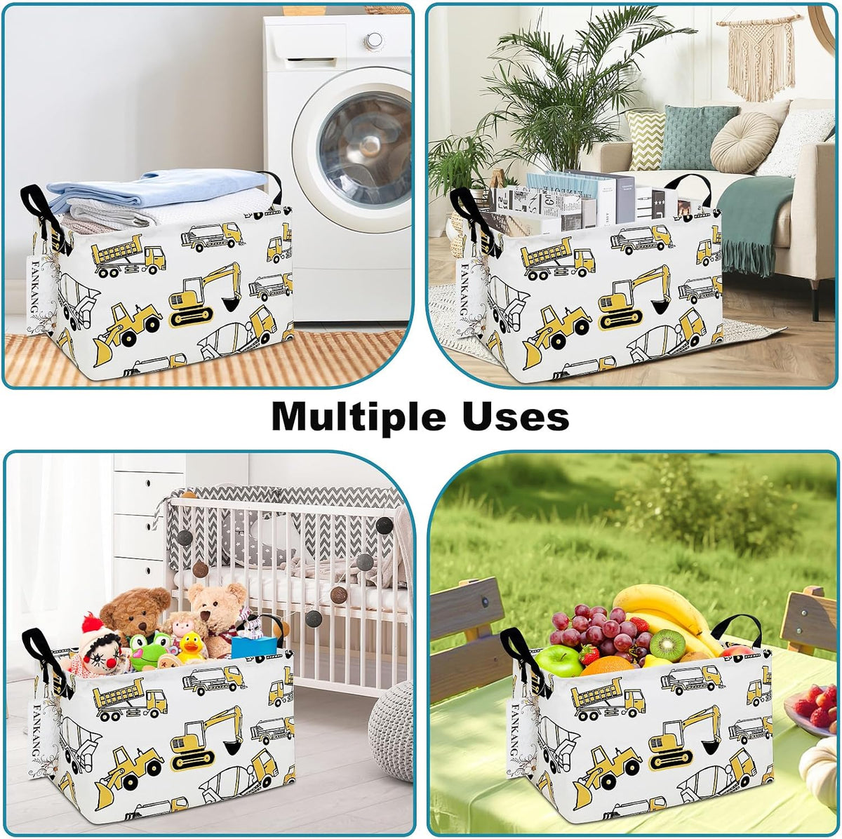 Rectangular Excavator Storage Bin Nursery Hamper