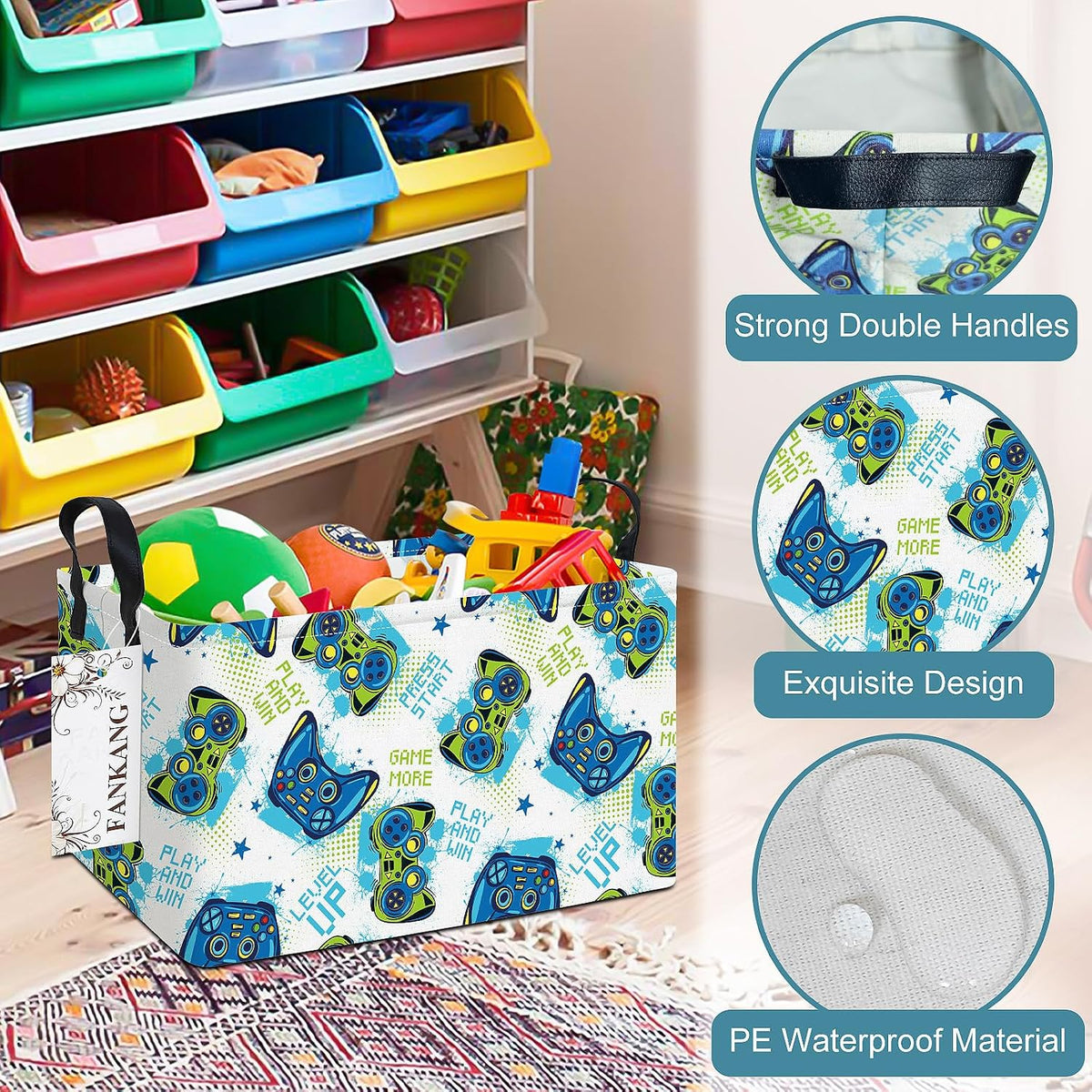 Rectangular Excavator Storage Bin Nursery Hamper