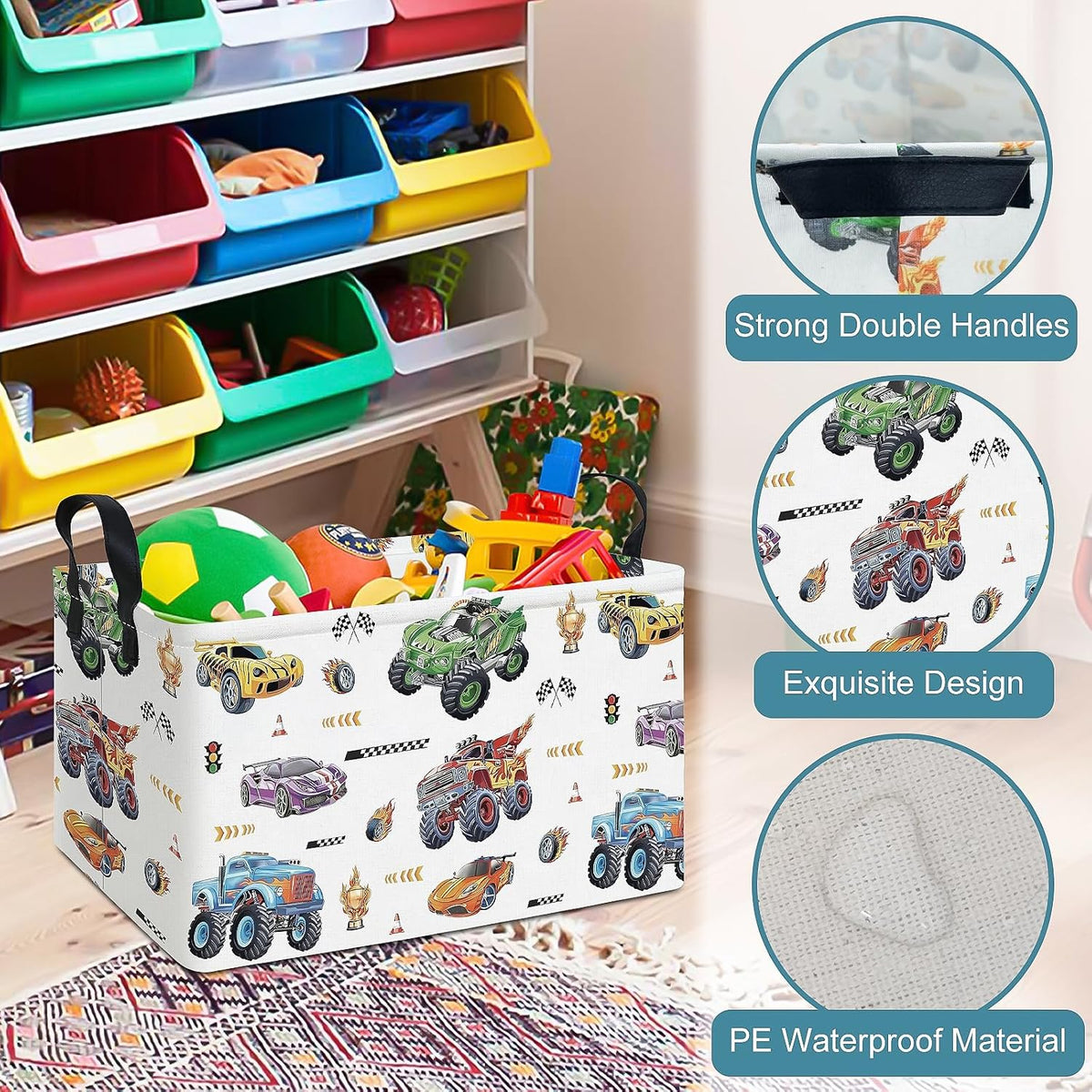 Rectangular Excavator Storage Bin Nursery Hamper