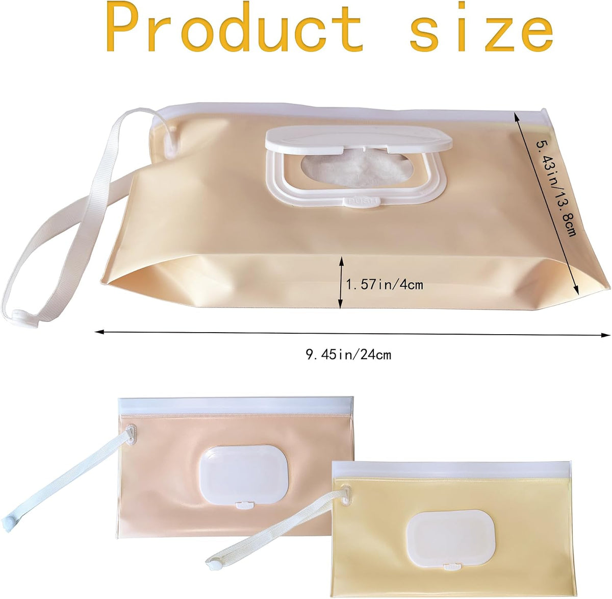 Baby Wipe Dispenser, Portable Baby Wipe Holder Refillable Wet Wipes Container for outdoor Reusable Travel Baby Wipes Case Wet Wipe Pouch Wipe Holder Keeps Fresh Wet for Travel Camping hiking