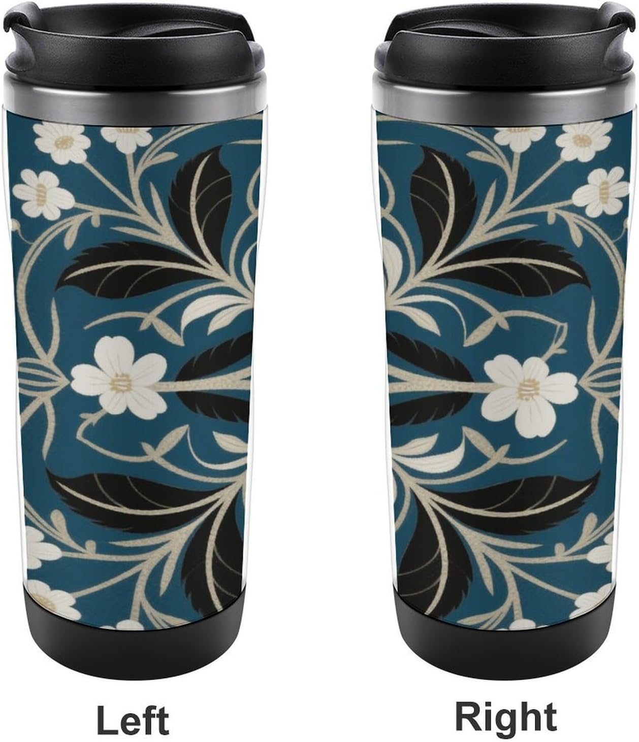 13oz Insulated Travel Coffee Mug Reusable Coffee Cup Water Bottle | Colorful Prints Travel Mug with Leak Proof Lid Double Wall Stainless Steel Coffee Tumbler Personalized Gift