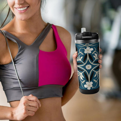 13oz Insulated Travel Coffee Mug Reusable Coffee Cup Water Bottle | Colorful Prints Travel Mug with Leak Proof Lid Double Wall Stainless Steel Coffee Tumbler Personalized Gift
