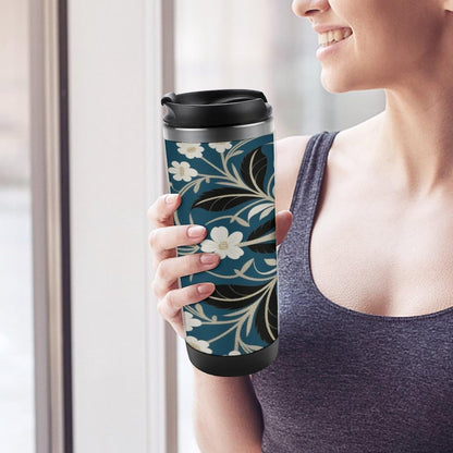 13oz Insulated Travel Coffee Mug Reusable Coffee Cup Water Bottle | Colorful Prints Travel Mug with Leak Proof Lid Double Wall Stainless Steel Coffee Tumbler Personalized Gift