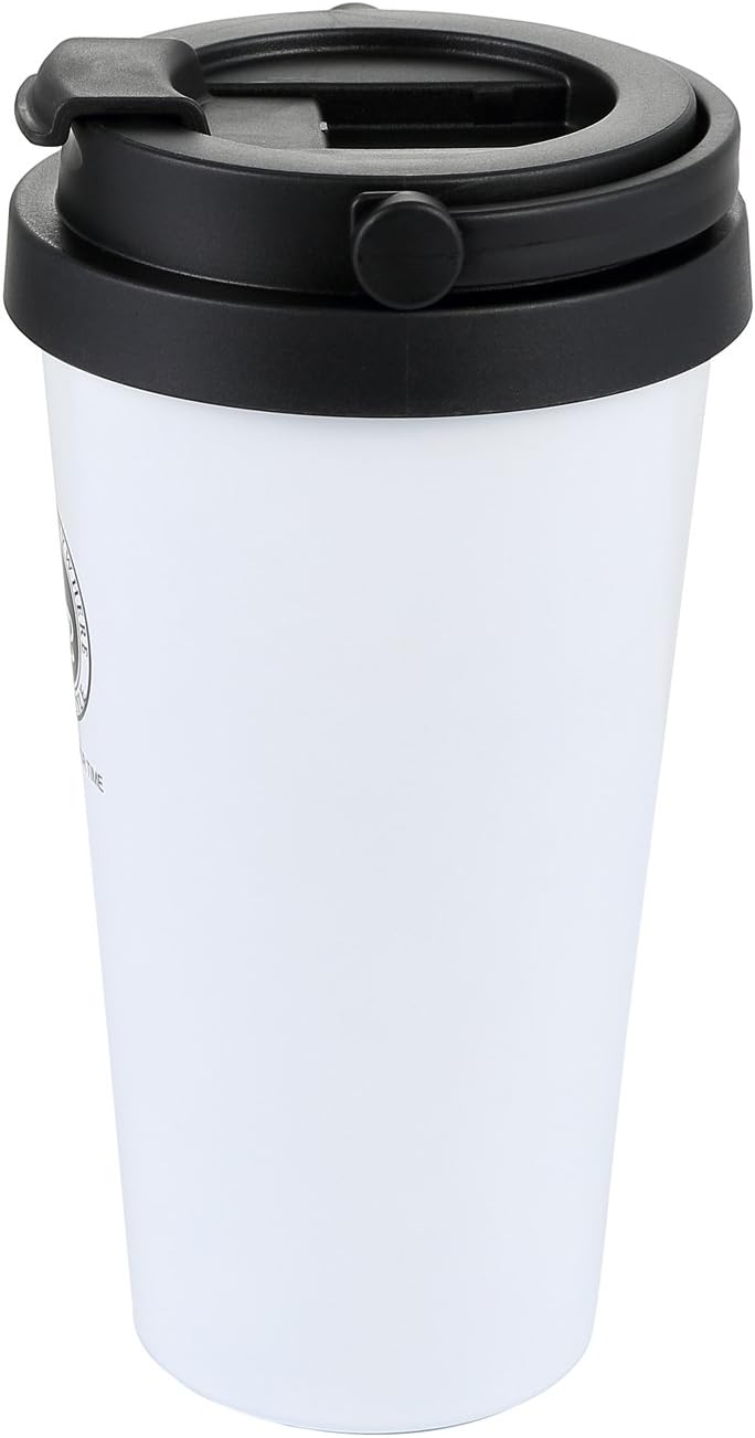 18/8 Stainless Steel Double Wall Vacuum Insulated Travel Coffee Mug with Handle/Portable Thermal Cup,Wide Mouth Tumbler with Leak Proof Lid,17oz,Brown