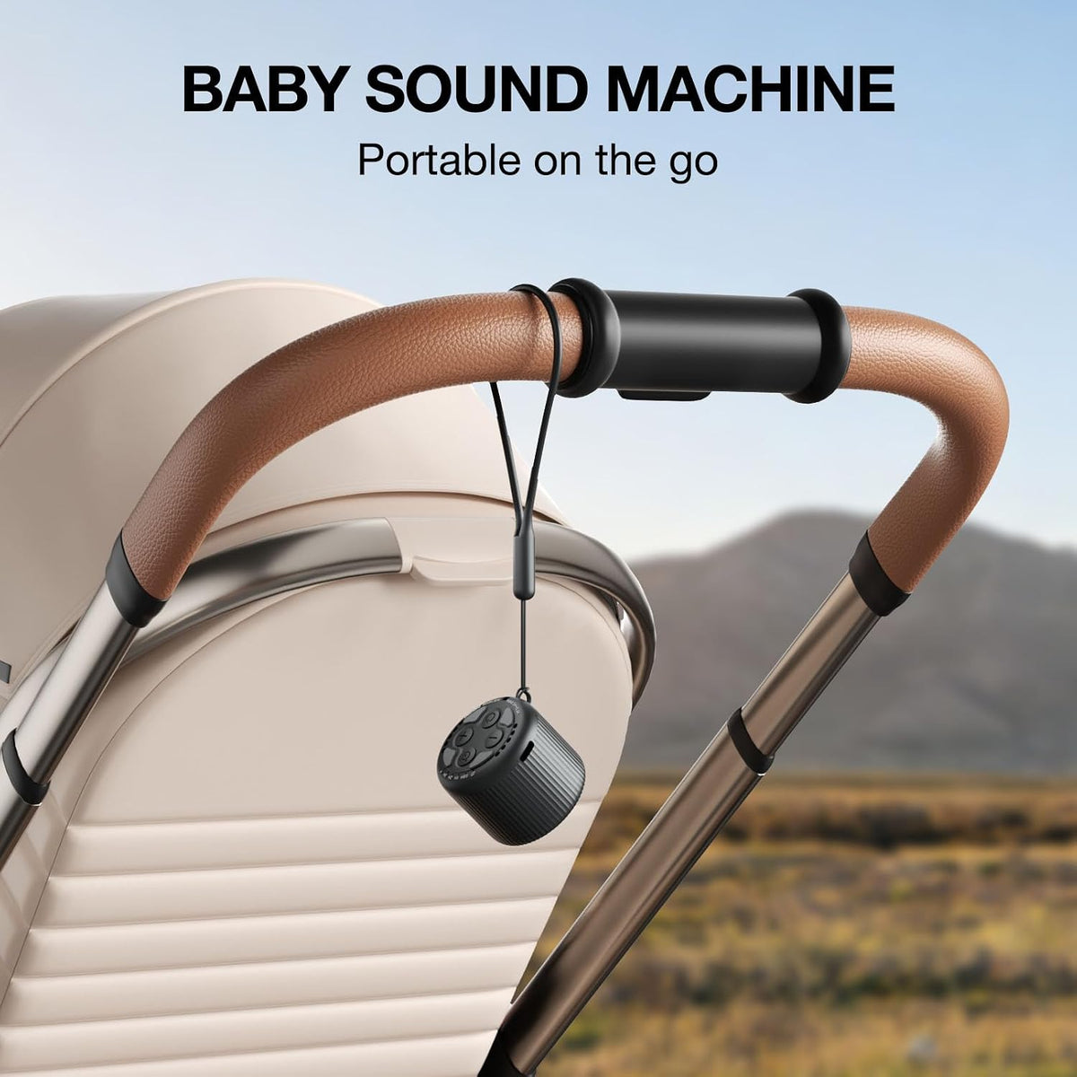 Portable Sound Machine for Baby Adults, Travel Sound Machine,15 Non-Looping Sound Timer and Memory Play, Mini White Noise Machine for Sleeping Office Privacy Travel Gift