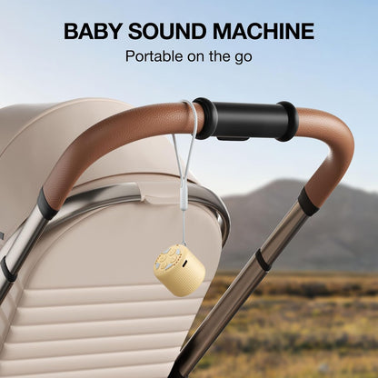 Portable Sound Machine for Baby Adults, Travel Sound Machine,15 Non-Looping Sound Timer and Memory Play, Mini White Noise Machine for Sleeping Office Privacy Travel Gift