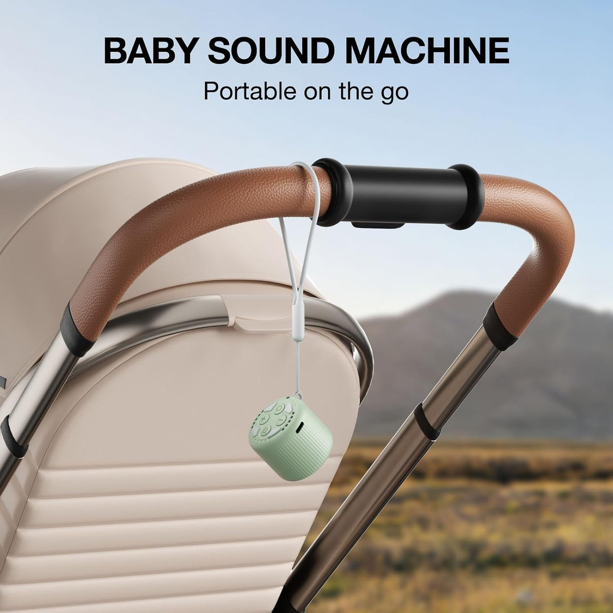 Portable Sound Machine for Baby Adults, Travel Sound Machine,15 Non-Looping Sound Timer and Memory Play, Mini White Noise Machine for Sleeping Office Privacy Travel Gift