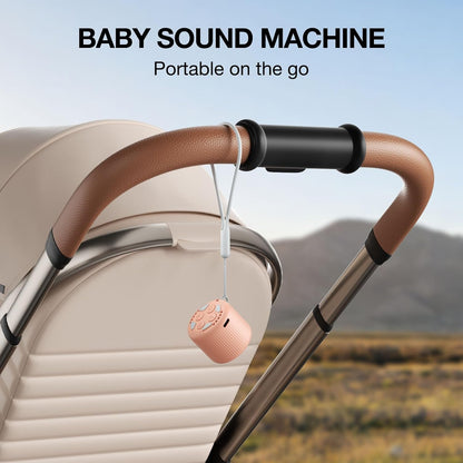 Portable Sound Machine for Baby Adults, Travel Sound Machine,15 Non-Looping Sound Timer and Memory Play, Mini White Noise Machine for Sleeping Office Privacy Travel Gift