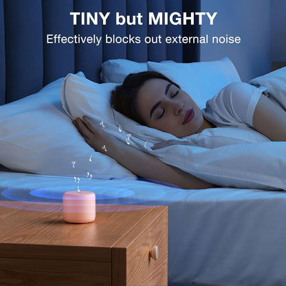 Portable Sound Machine for Baby Adults, Travel Sound Machine,15 Non-Looping Sound Timer and Memory Play, Mini White Noise Machine for Sleeping Office Privacy Travel Gift