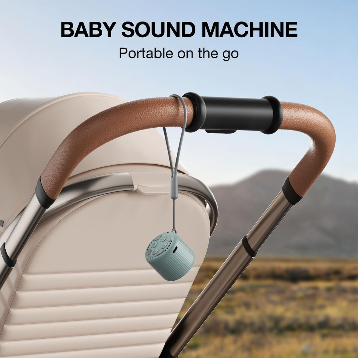 Portable Sound Machine for Baby Adults, Travel Sound Machine,15 Non-Looping Sound Timer and Memory Play, Mini White Noise Machine for Sleeping Office Privacy Travel Gift