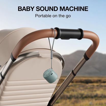 Portable Sound Machine for Baby Adults, Travel Sound Machine,15 Non-Looping Sound Timer and Memory Play, Mini White Noise Machine for Sleeping Office Privacy Travel Gift
