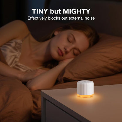 Portable Sound Machine for Baby Adults, Travel Sound Machine,15 Non-Looping Sound Timer and Memory Play, Mini White Noise Machine for Sleeping Office Privacy Travel Gift