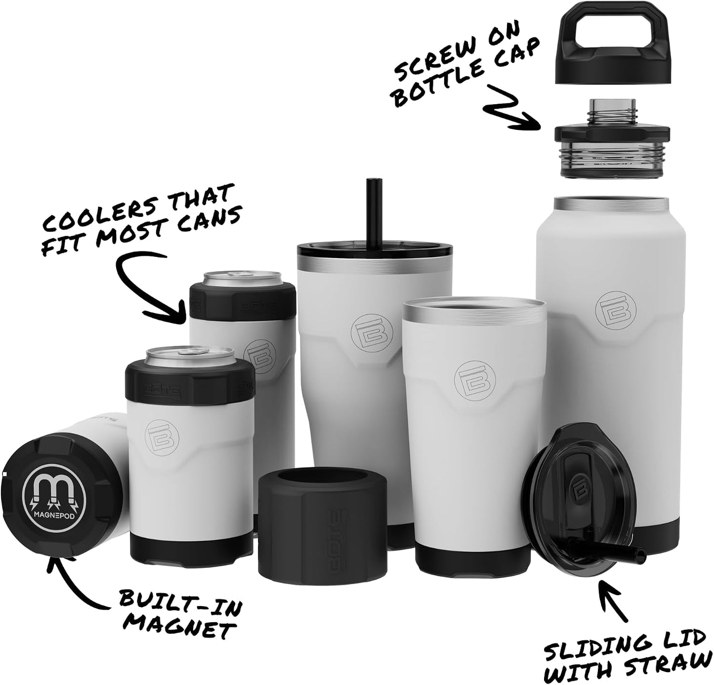 MAGNEBottle 36oz Insulated Water Bottle | Magnetic Base | 36oz insulated bottle with MAGNEPOD™ magnetic base for all-day use