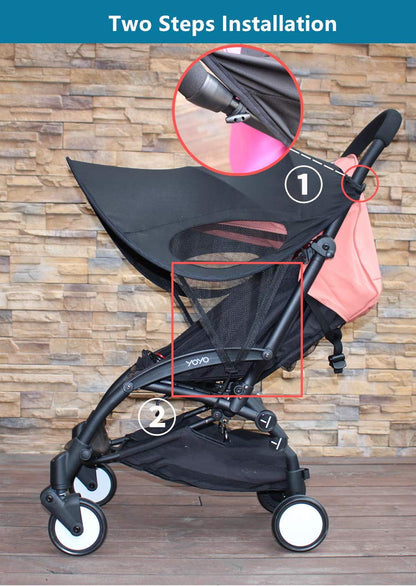 Sunshade Extension, Stroller Sunshade Canopy Attachment Compatible with YOYO Strollers for Stroller Sun Protection