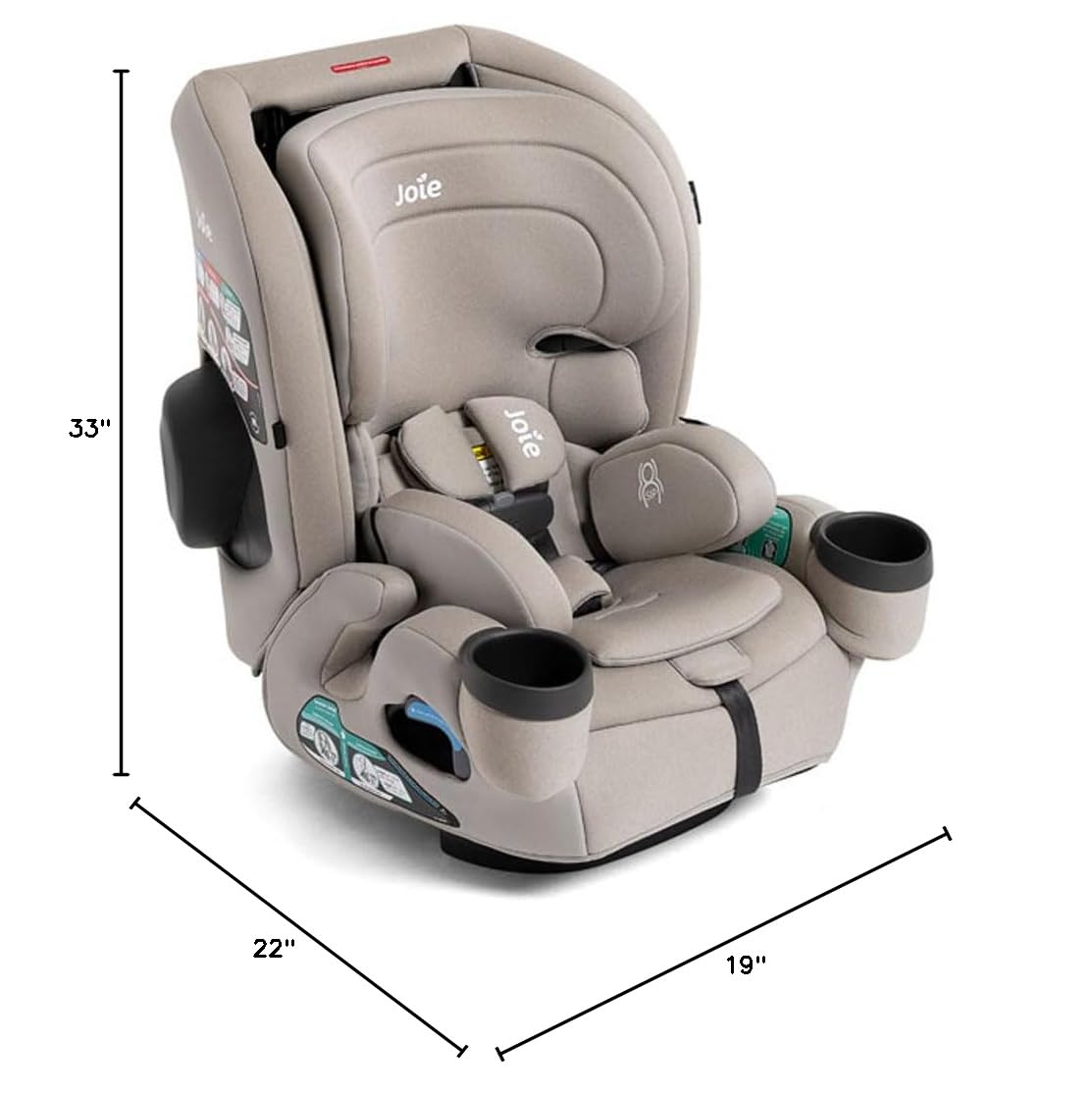 Baby Saffron SI 4-in-1 Convertible Car Seat to High-Back & Booster