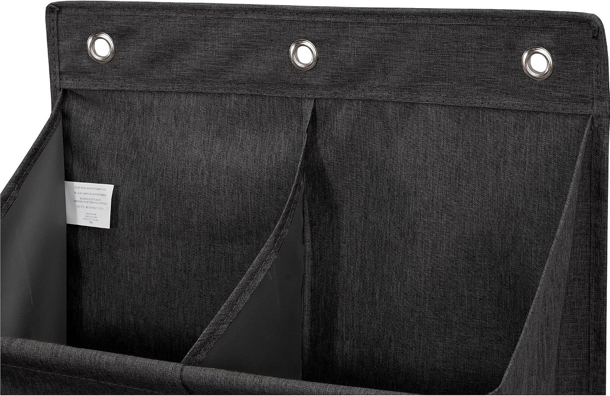 Over Door Organizer with 6 Extra Large Pockets and 12 Side Pockets, Large Capacity Hanging Storage Organizer with Clear Window for Shoes, Diapers, Beige, 6 Layers