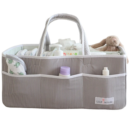 Extra Large Diaper Caddy - Bundle of 2 - Caddy Organizers for Baby Diapers, Wipes or Essentials