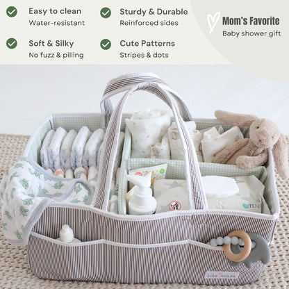 Extra Large Diaper Caddy - Bundle of 2 - Caddy Organizers for Baby Diapers, Wipes or Essentials