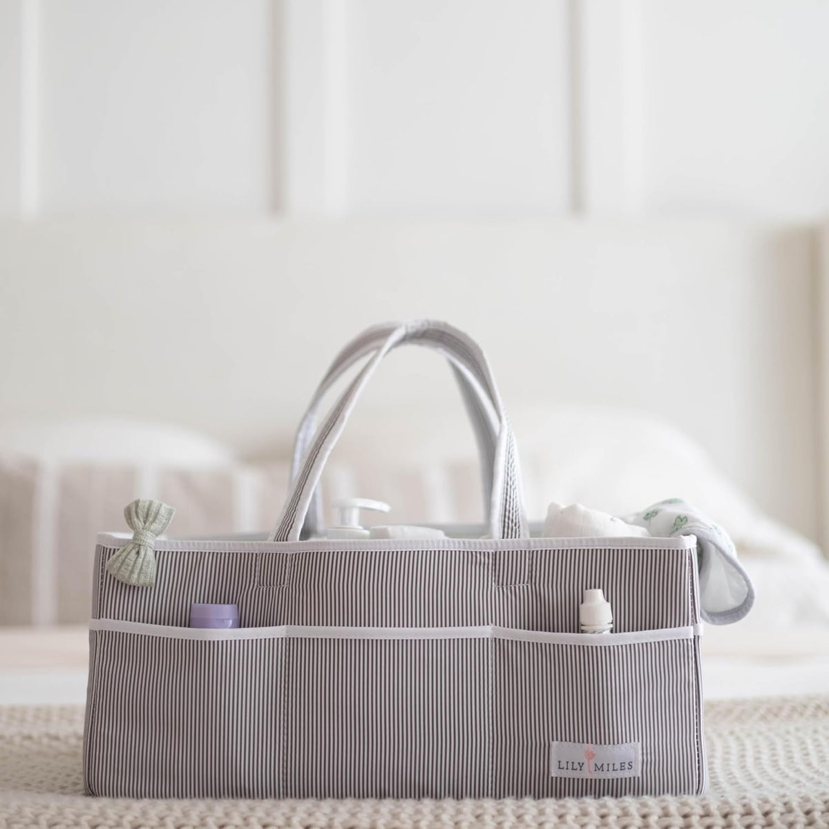 Extra Large Diaper Caddy - Bundle of 2 - Caddy Organizers for Baby Diapers, Wipes or Essentials