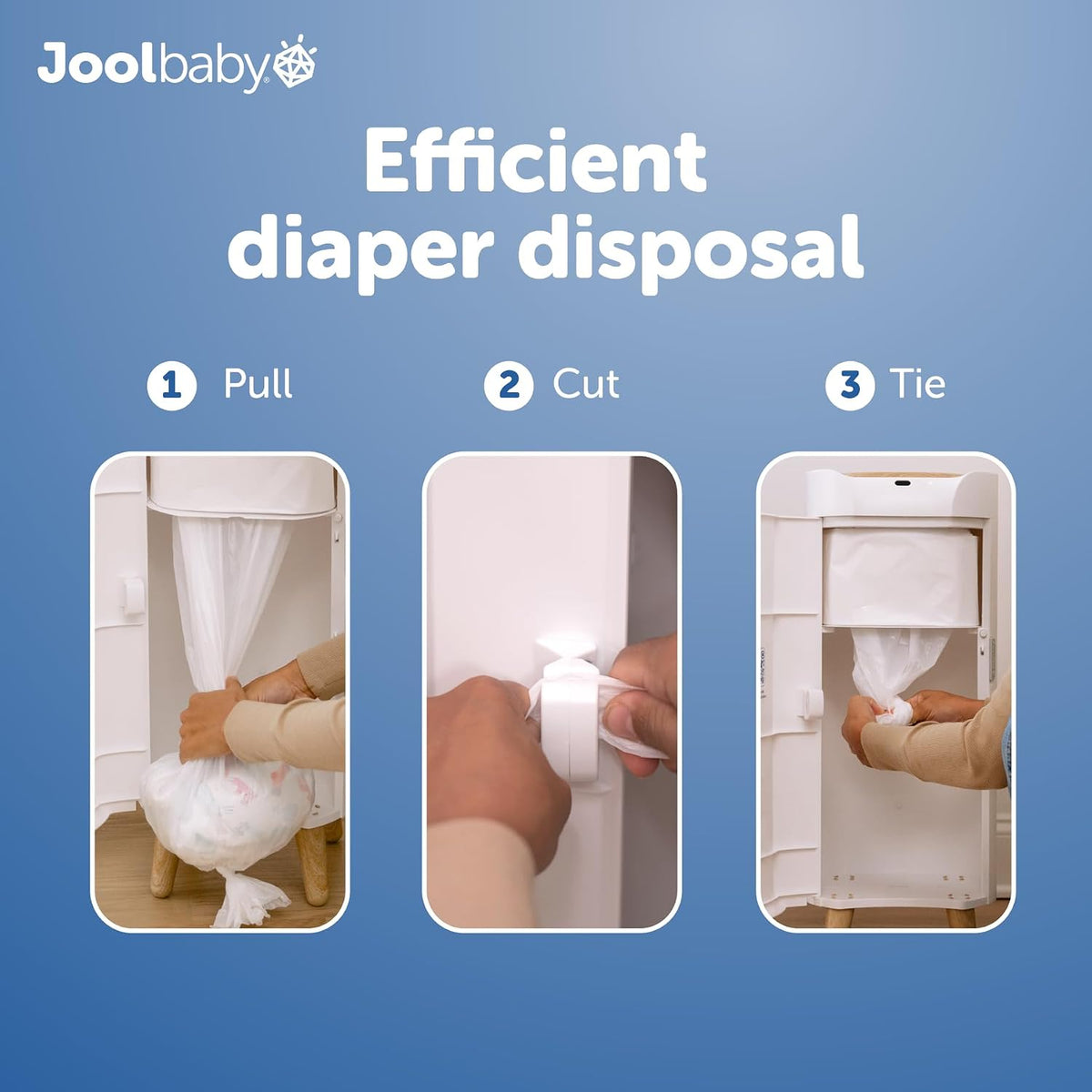 SMARTWAVE Diaper Pail Refill Liners (4-Pack) – Continuous Liner System - Lavender Scent, Lasts Up to 1980 Diapers