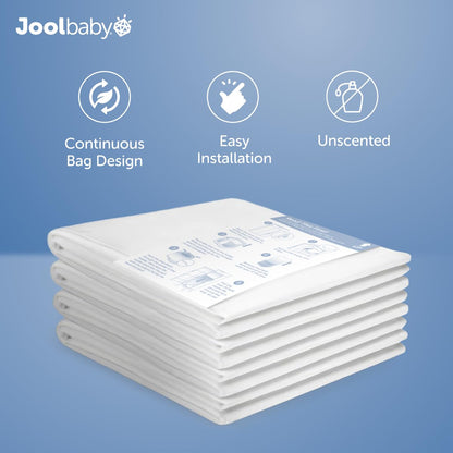 SMARTWAVE Diaper Pail Refill Liners (4-Pack) – Continuous Liner System - Lavender Scent, Lasts Up to 1980 Diapers