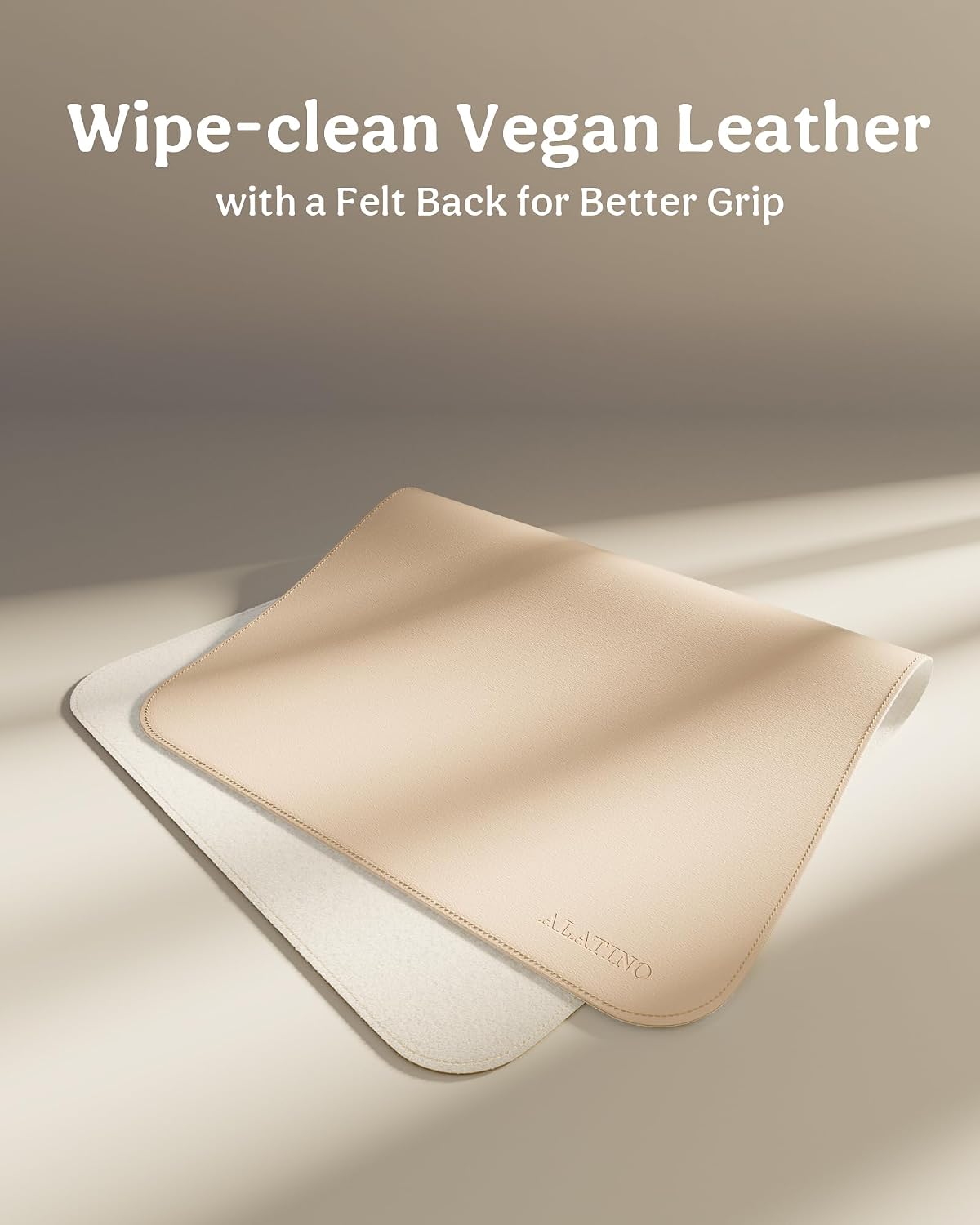 2 Pack Vegan Leather Baby Changing Mat, Large 30" x 17" Waterproof Foldable Diaper Mat, Wipe-Clean Portable Changing Pad for Travel, Home & Diaper Bag, Baby Shower Gifts for New Moms (Beige & Brown)