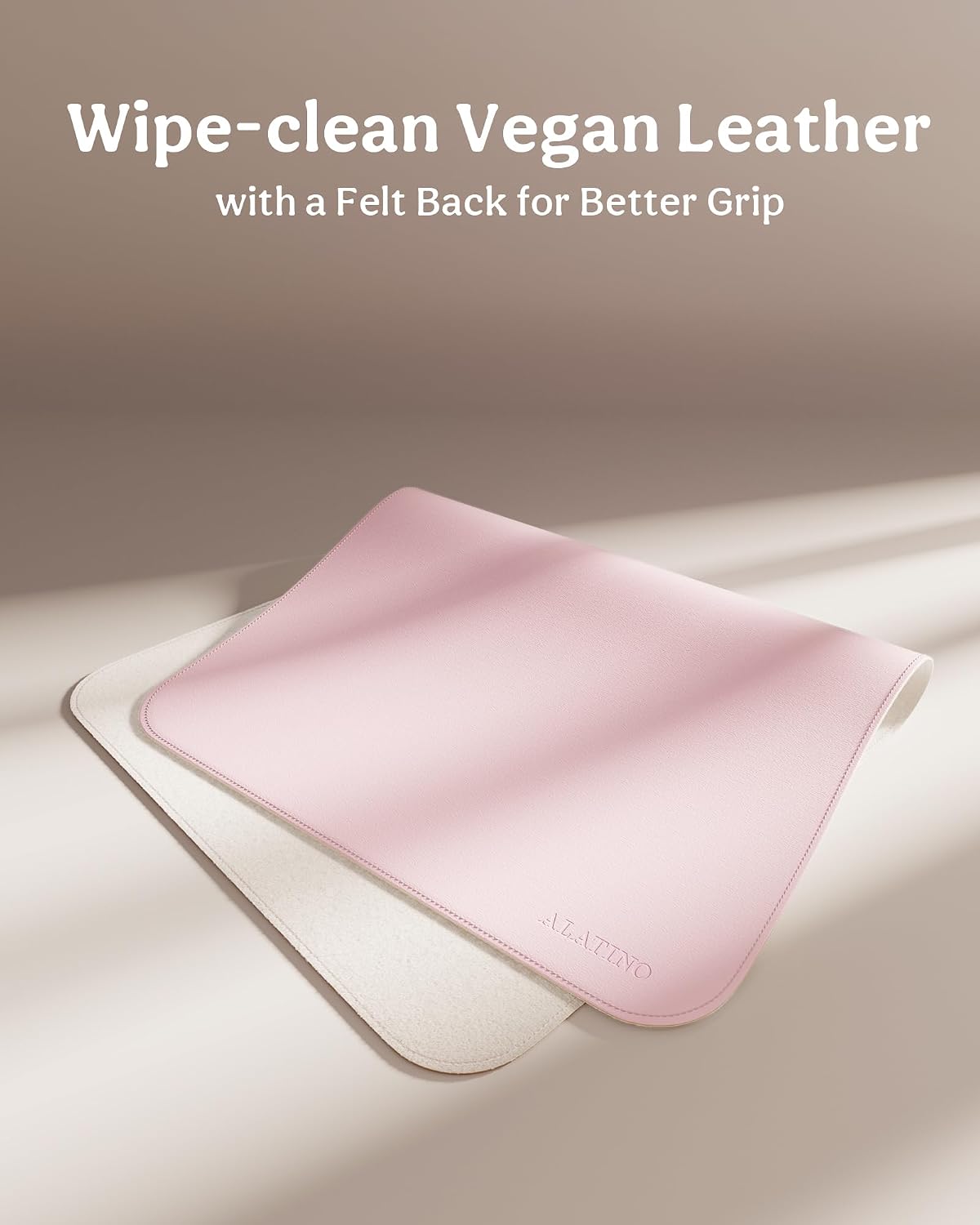 2 Pack Vegan Leather Baby Changing Mat, Large 30" x 17" Waterproof Foldable Diaper Mat, Wipe-Clean Portable Changing Pad for Travel, Home & Diaper Bag, Baby Shower Gifts for New Moms (Beige & Brown)
