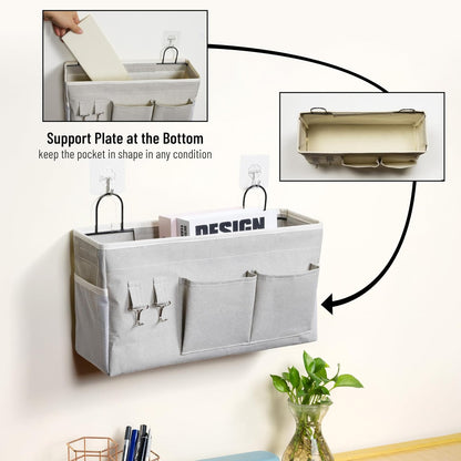 2pcs Small Wall Hanging Storage Bag, Pure White