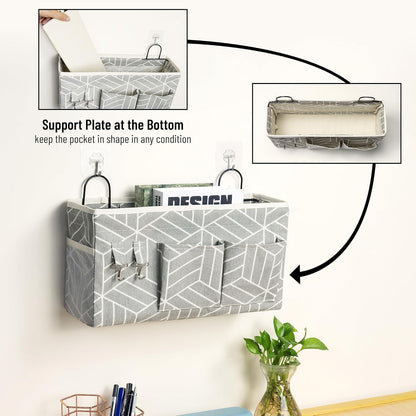 2pcs Small Wall Hanging Storage Bag, Pure White