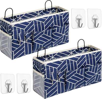 2pcs Small Wall Hanging Storage Bag, Pure White
