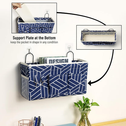 2pcs Small Wall Hanging Storage Bag, Pure White