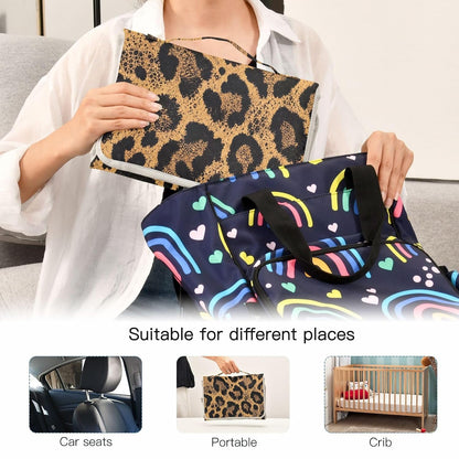 Leopard Print Pattern Portable Diaper Changing Pad Baby Gear