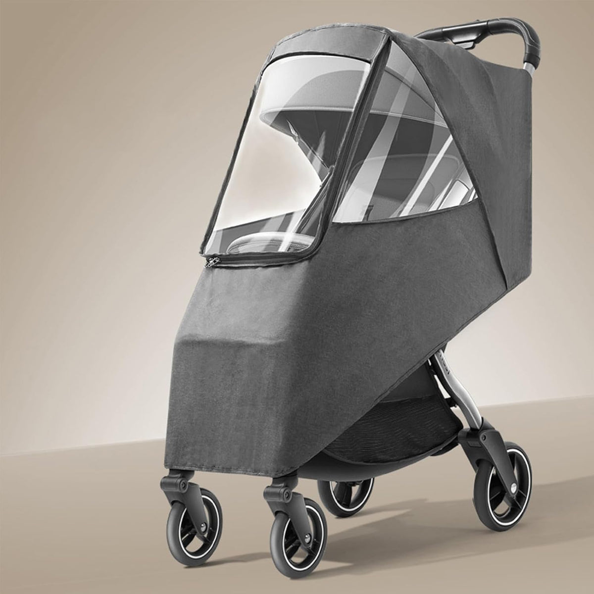 para Coche de Stroller Rain Cover Universal Toddler Travel Windproof Pushchair Protector (Linen Blue)