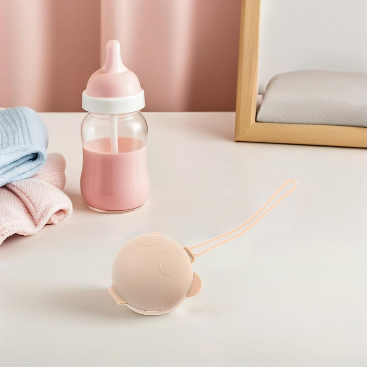 3pcs Silicone Pacifier Holder Box Set for Babies – Portable Dustproof Pacifier Organizer with Lanyard, Lightweight Storage Case for Home and Travel