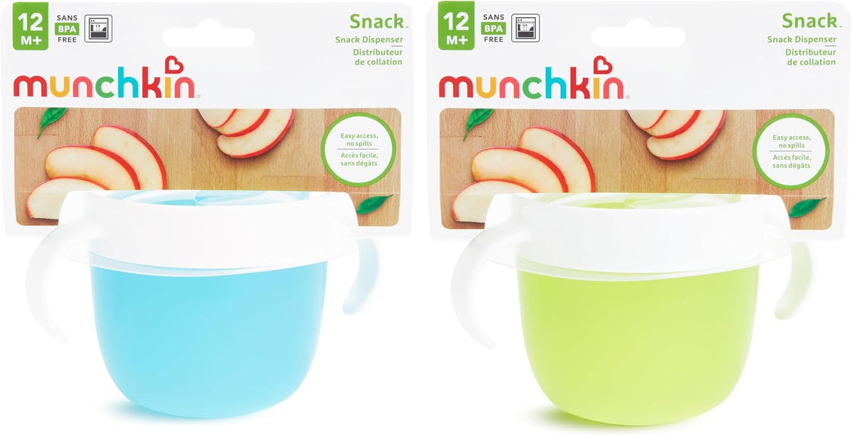Snack Catcher Toddler Snack Cups, No Spil, Containers, Pink/Purple