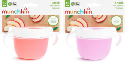 Snack Catcher Toddler Snack Cups, No Spil, Containers, Pink/Purple