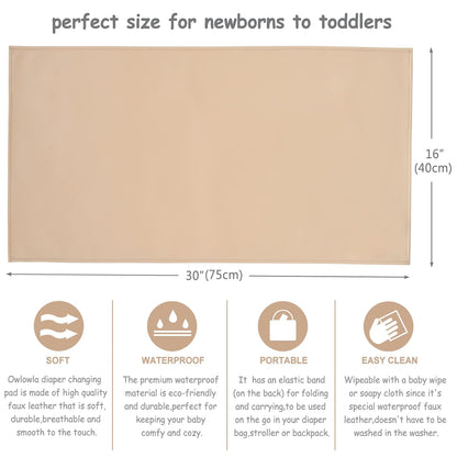 Changing Pad Portable Diaper Mat Baby Travel Changing Liner,2 Pack